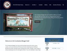 Tablet Screenshot of cumberlandbeagleclub.com